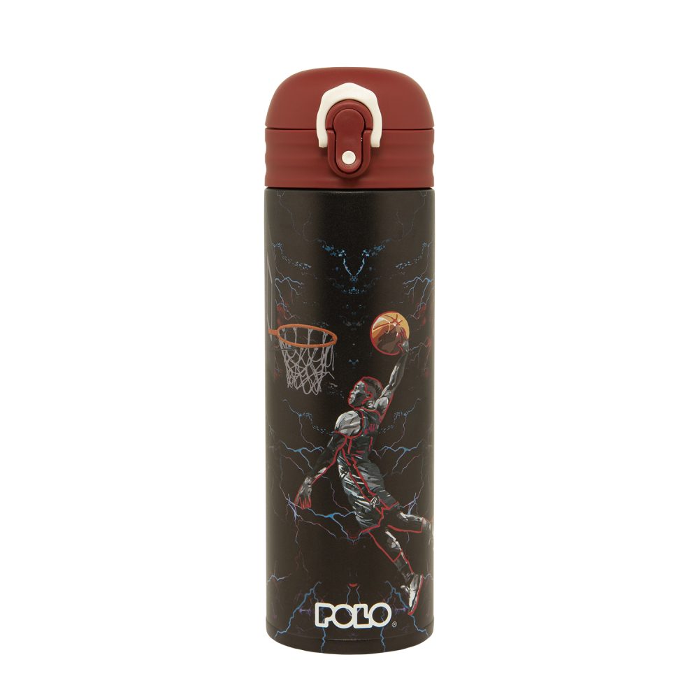POLO THERMOS STAINLESS STEEL JUNIOR 0.50 L - ΜΑΥΡΟ