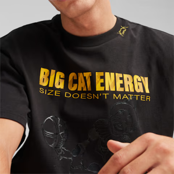PUMA BIG CAT ENERGY TEE - ΜΑΥΡΟ